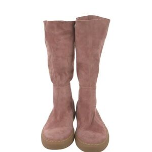 Tamara Mellon  Suede Platform Boots - Dusty Rose size 36